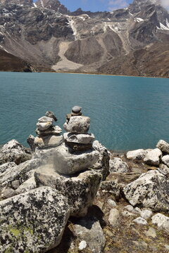 Scenic Gokyo Lakes Landscape in Nepal Himalayas