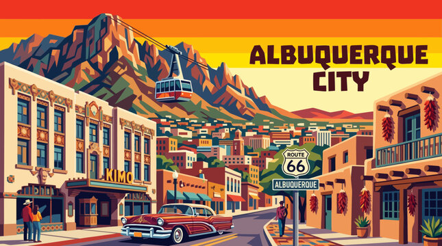 Albuquerque desert southwest city skyline architecture urban downtown travel tourism landmark modern landscape