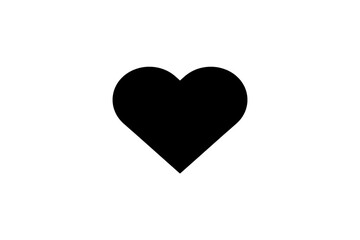 Obraz premium Black heart on white background