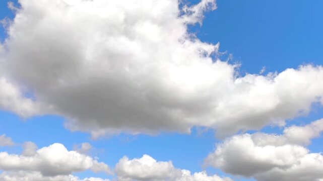 Incredible and big cumulus clouds early