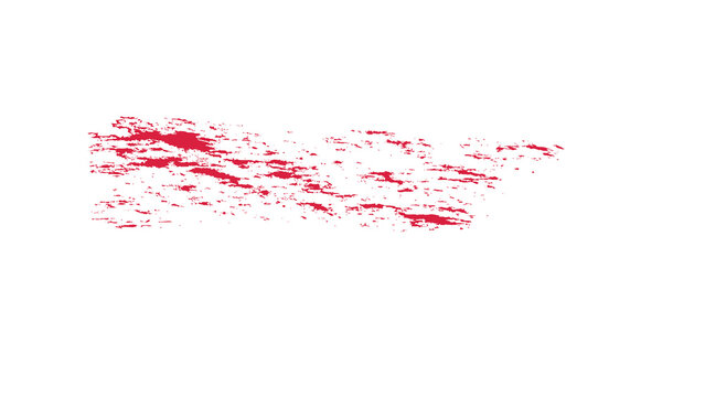 Abstract red paint stroke texture on a transparent background, A textured red brush stroke with a rough, dry appearance is isolated,  suggesting artistic expression or a design element