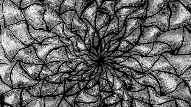 Hand drawn pen and ink style animated pattern