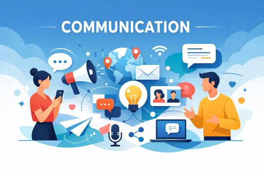 Visuel illustrant les modes de communication