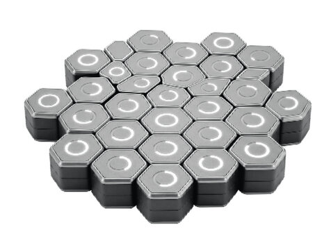 Hexagonal Honeycomb Grid Pattern Halftone Vector Illustration for Tech Texture and Abstract Design