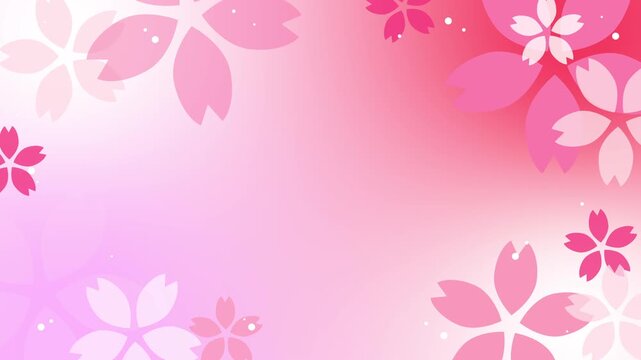 グラデーションが綺麗な桜のアニメーション背景　ループ可能な4Kビデオ素材