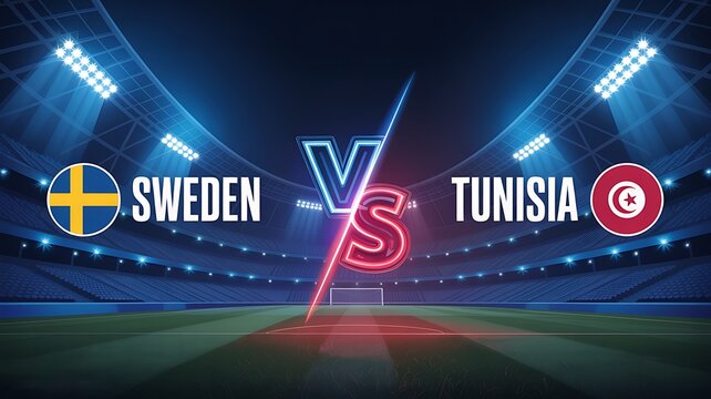 Sweden tunisia soccer faceoff stadium atmosphere