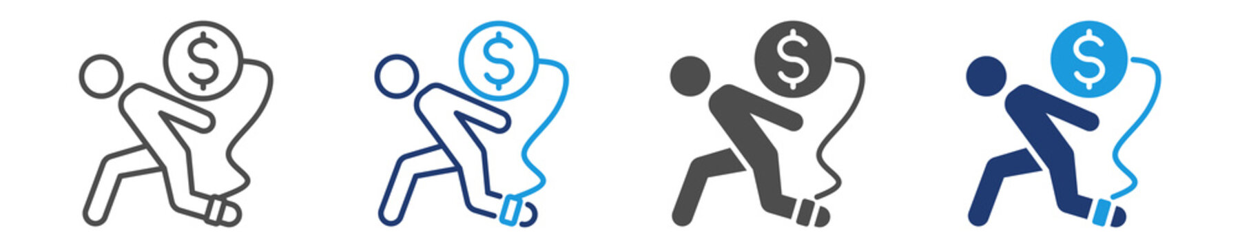 liability icon set multiple style