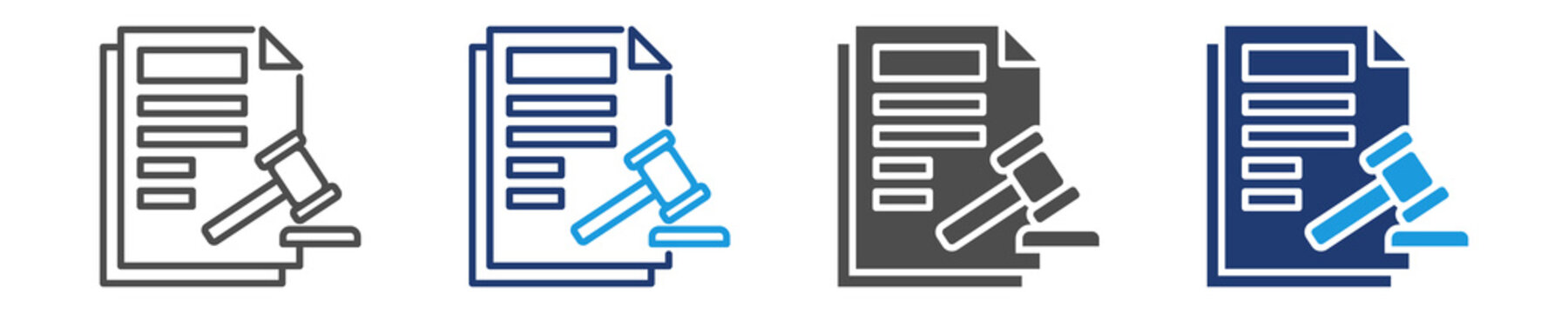 lawsuit icon set multiple style