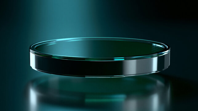 Quantum Dot LED Emitter Disc With Emerald Internal Glow
