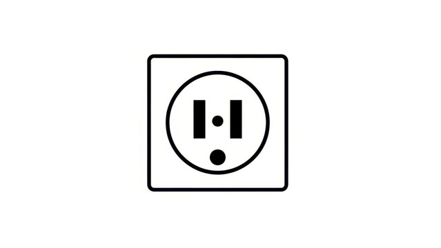 Electrical Outlet Symbol Icon Vector Illustration.