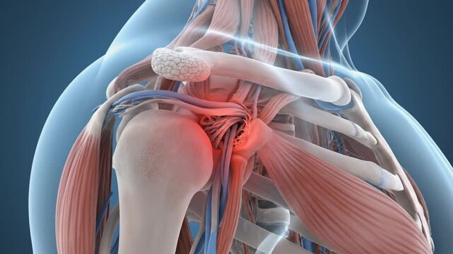Human Knee Joint Pain Medical Anatomy Visualization. 4K Video