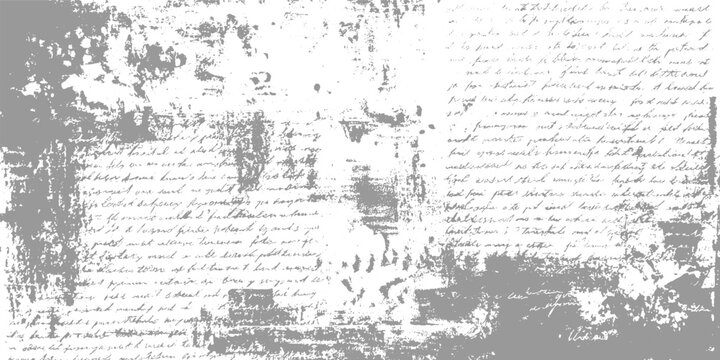 Distressed vintage handwritten script texture with gray grunge overlay 1