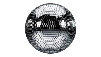 Sparkling disco ball with reflective mirrored squares