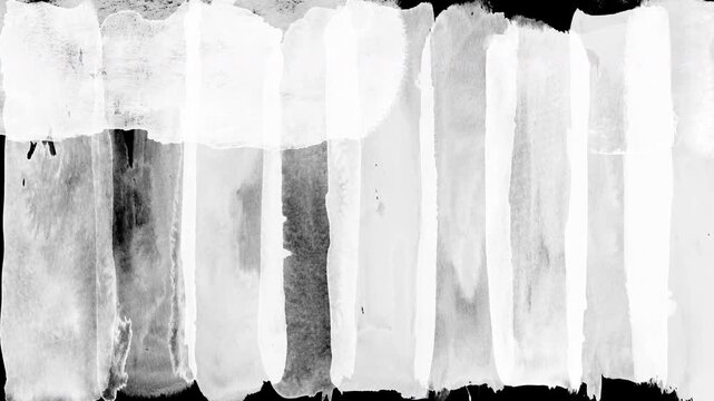 Beautiful white watercolor ink drops transition on black background