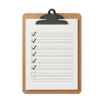 Checked clipboard with task list