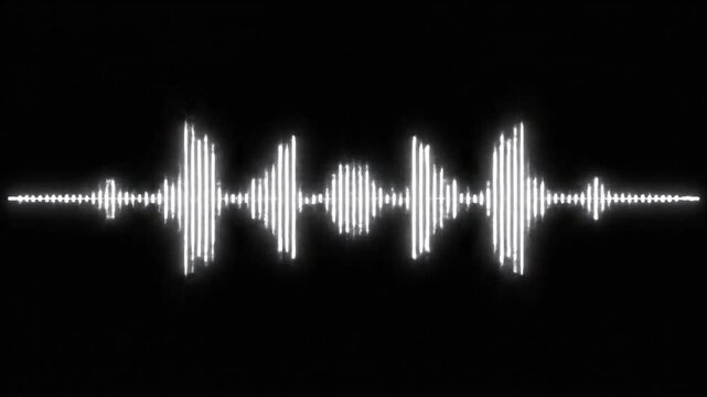 Sound wave pattern on black background.