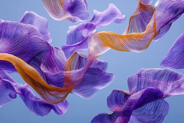 Obraz premium abstract forms resembling floating ribbons in the air