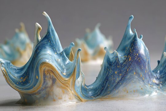 abstract forms resembling melting wax sculptures