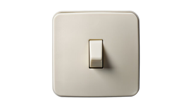 Cream colored light switch with toggle