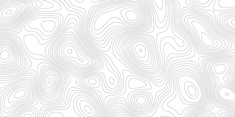 Abstract black and white topographic map seamless pattern with geographic elevation contour lines background vector illustration. © Design House