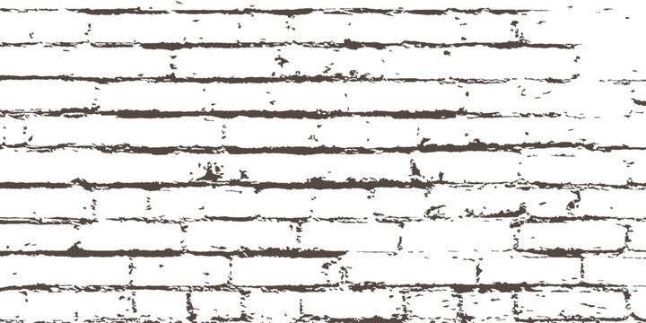 Old weathered distressed brick wall grunge texture abstract rough architectural backdrop element background vector illustration.