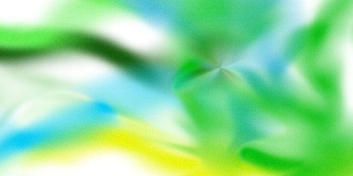 Abstract watercolor swirls in green and blue pastel tones