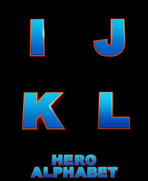 Hero Epic Alphabet 3D Illustration
