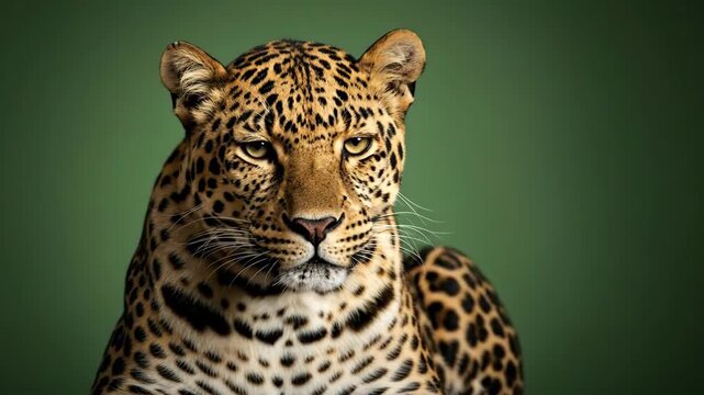 Majestic leopard with striking rosette patterns in natural lighting