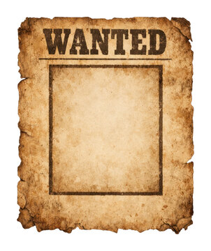 PNG Vintage wanted poster template.