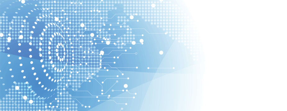Digital cyberspace background representing big data, cloud computing, and circuit baoard
