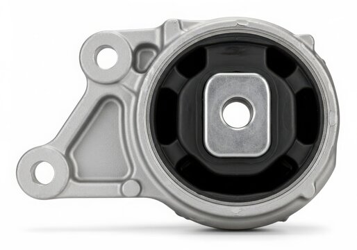 Engine rubber motor mount close-up view