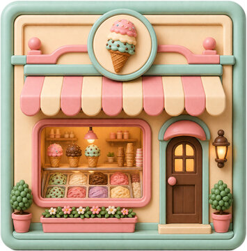Tiny Ice Cream Shop Front