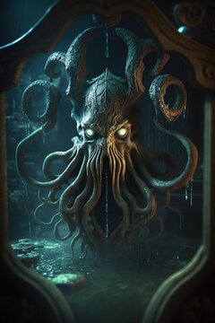 Cthulhu from a game environment, monster