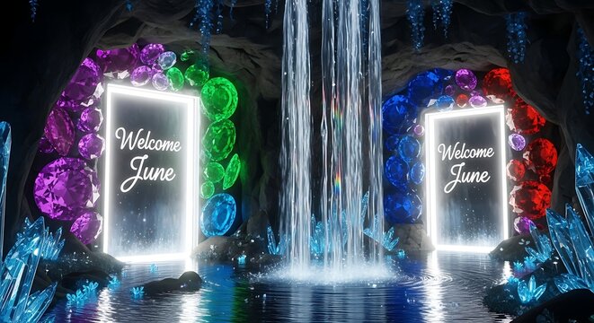 Colorful bottles of flavored sparkling water on ice.