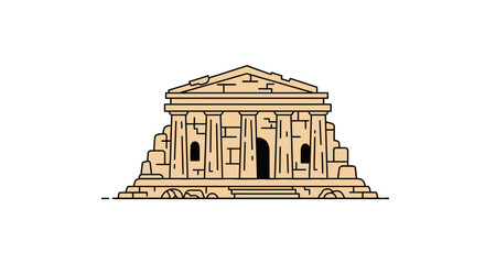 Ancient Greek Temple Architecture Design. © fajri