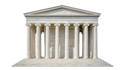 Fototapeta premium Classical Greek temple with Ionic columns and pediment