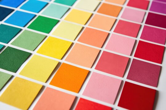 The Color Swatch Grid Displaying Vibrant Pastel and Bold Hues for Creative Design