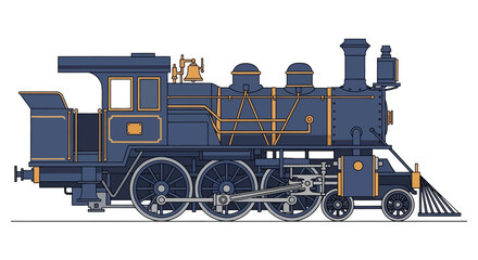 Vintage Steam Locomotive Train Engine Model. © Queen