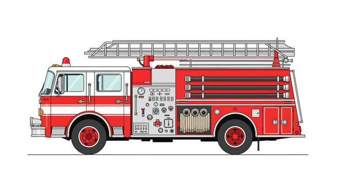Fire truck emergency vehicle response.