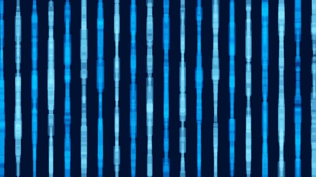 an abstract structure of rows of transformable shapes