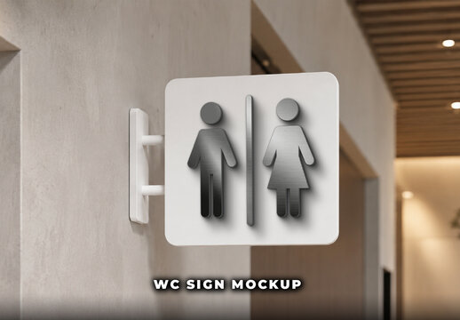Wc Sign Mockup