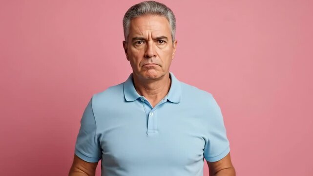 Man with arms crossed in refusal or disapproval expression