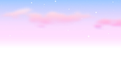 Fototapeta premium Soft pastel pink sky with wispy clouds fading into transparent gradient at bottom