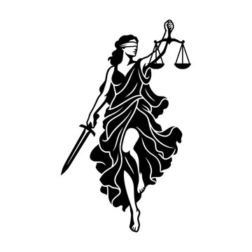 Lady Justice statue embodies impartiality and fairness, holding scales and a sword to represent the balance and enforcement of law.