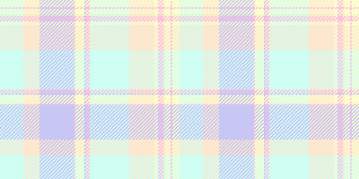 Flannel pattern check background, nyc textile texture fabric. American seamless vector tartan plaid in light and blanched almond colors.