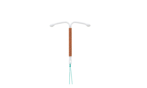 Copper Intrauterine Device IUD Isolated on Transparent Background