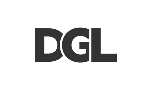 DGL logo design template with strong and modern bold text. Initial based vector logotype featuring simple and minimal typography. Trendy company identity.