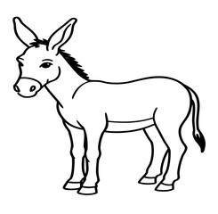 Fototapeta premium donkey isolated on white