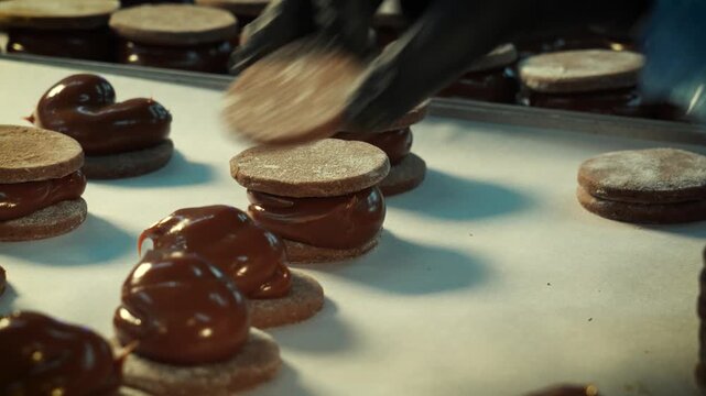 fabrica relleno de alfajores con dulce de leche