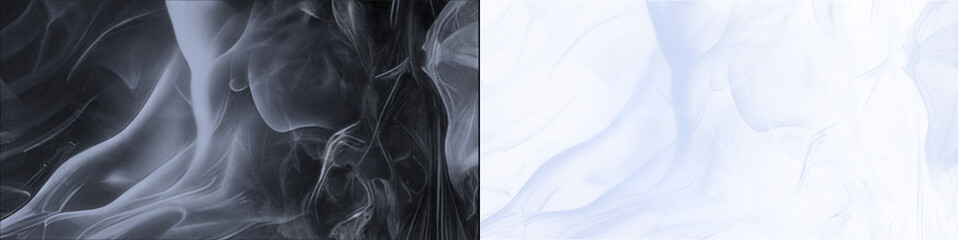 Obraz premium Abstract blue smoke swirls on transparent background for design and overlay elements.